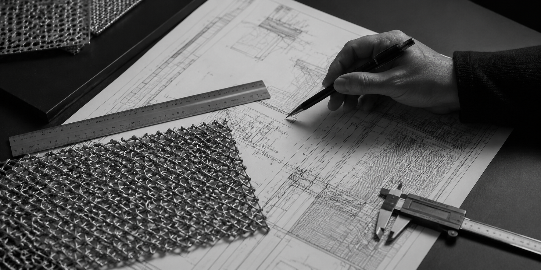 SGORIA drawing review for architectural metal mesh project